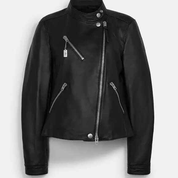 Uptown Racer Leather Jacket Black Size Small EXCELLENT CONDITION - Picture 1 of 11